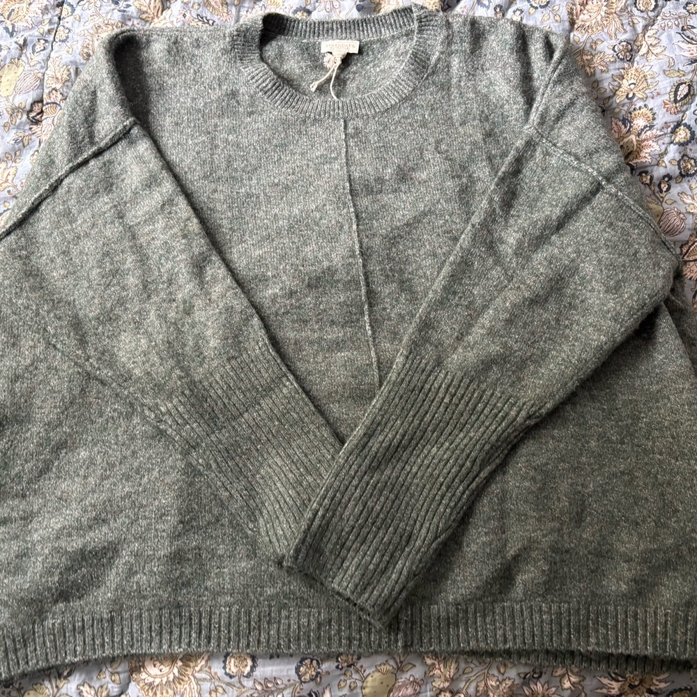 Cozy Gray Crew Neck Sweater